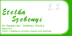 etelka szebenyi business card